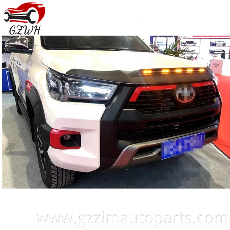 Car Led Lights Front Bonnet Hood Guard With Led For Hilux Revo 2016 20215